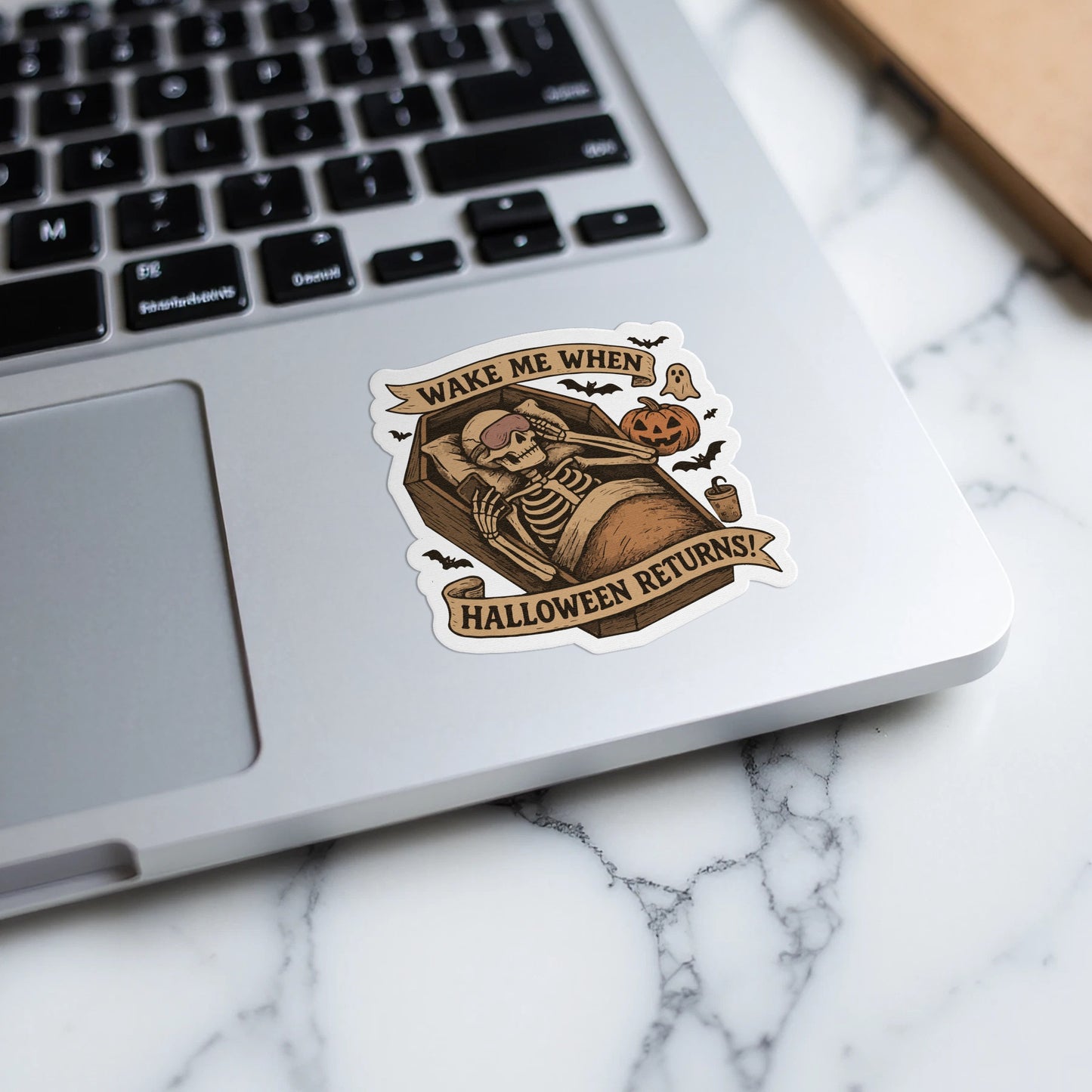 Wake Me When Halloween Returns Funny Sticker product