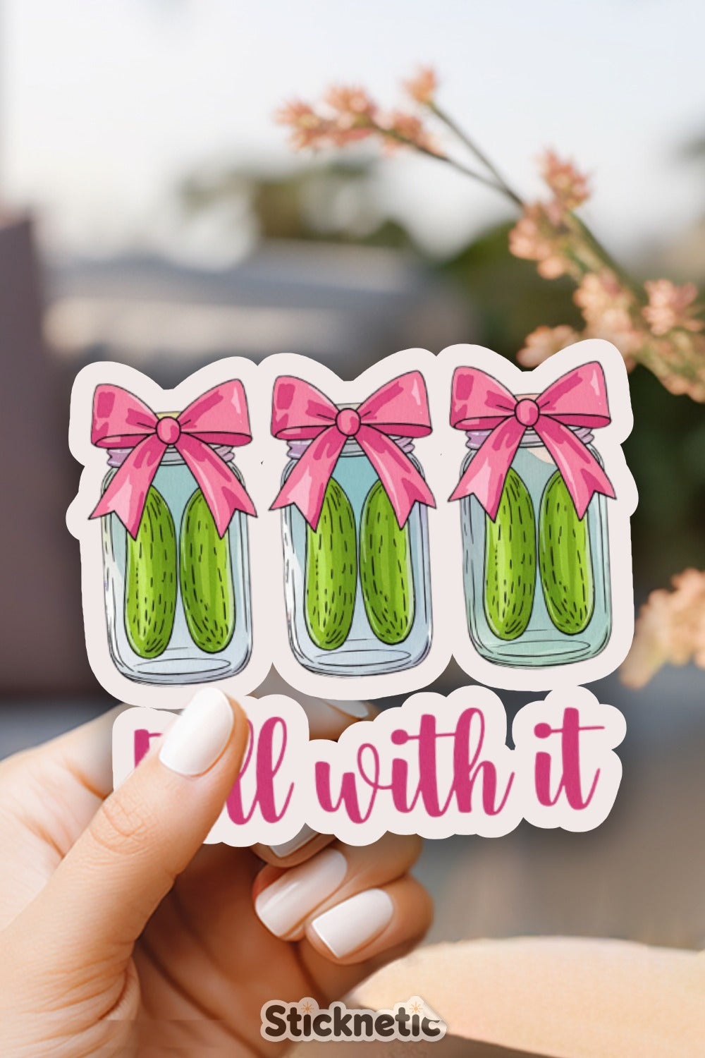 Dill With It Pickle Jar Sticker product
