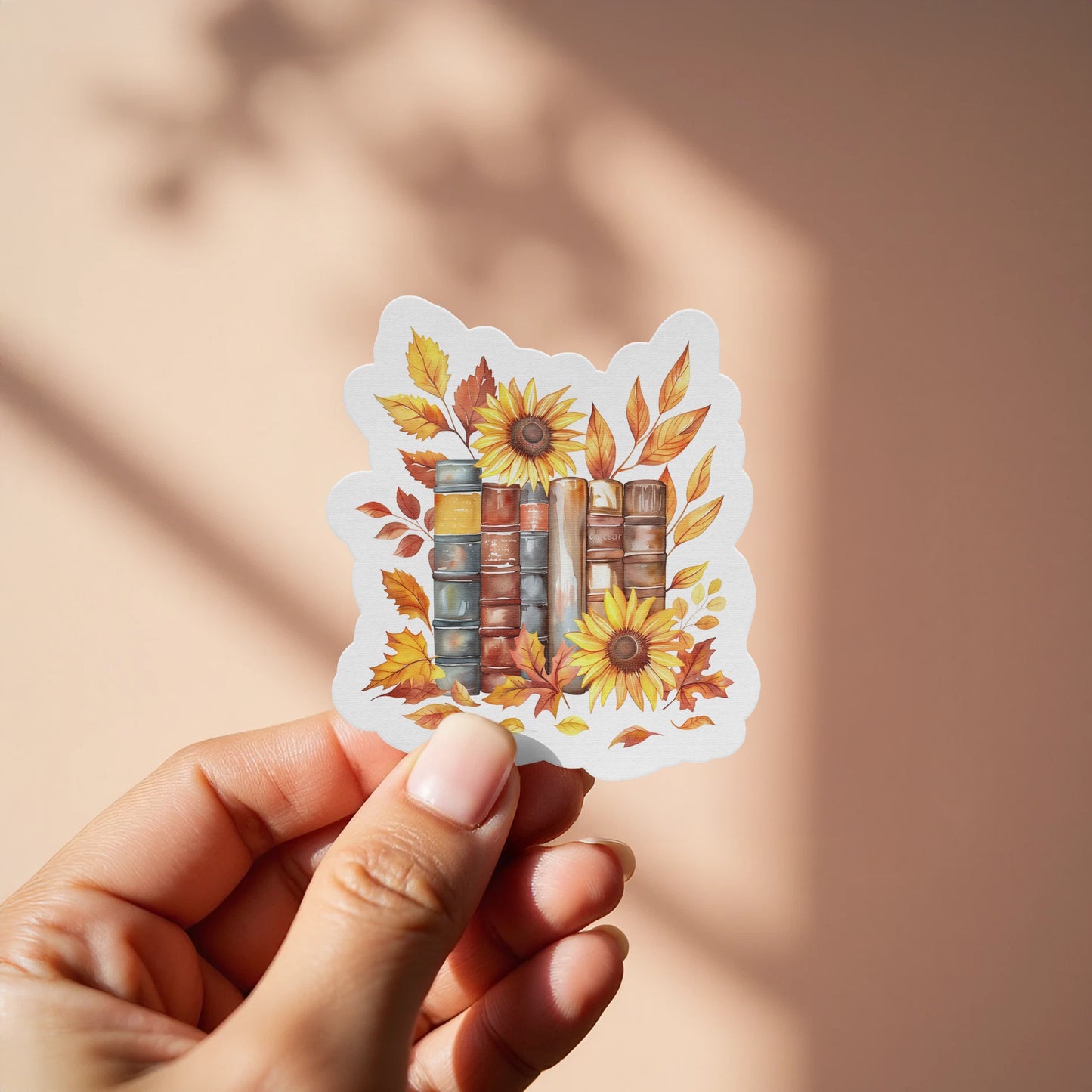 Autumn Books and Sunflowers Sticker product type