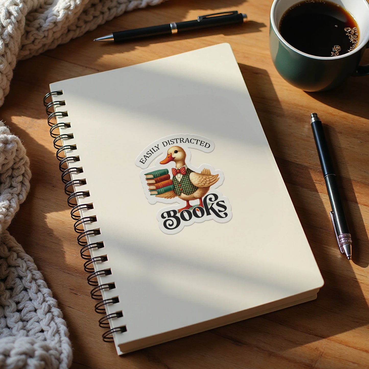 Easily Distracted By Books Spiral Notebook Product
