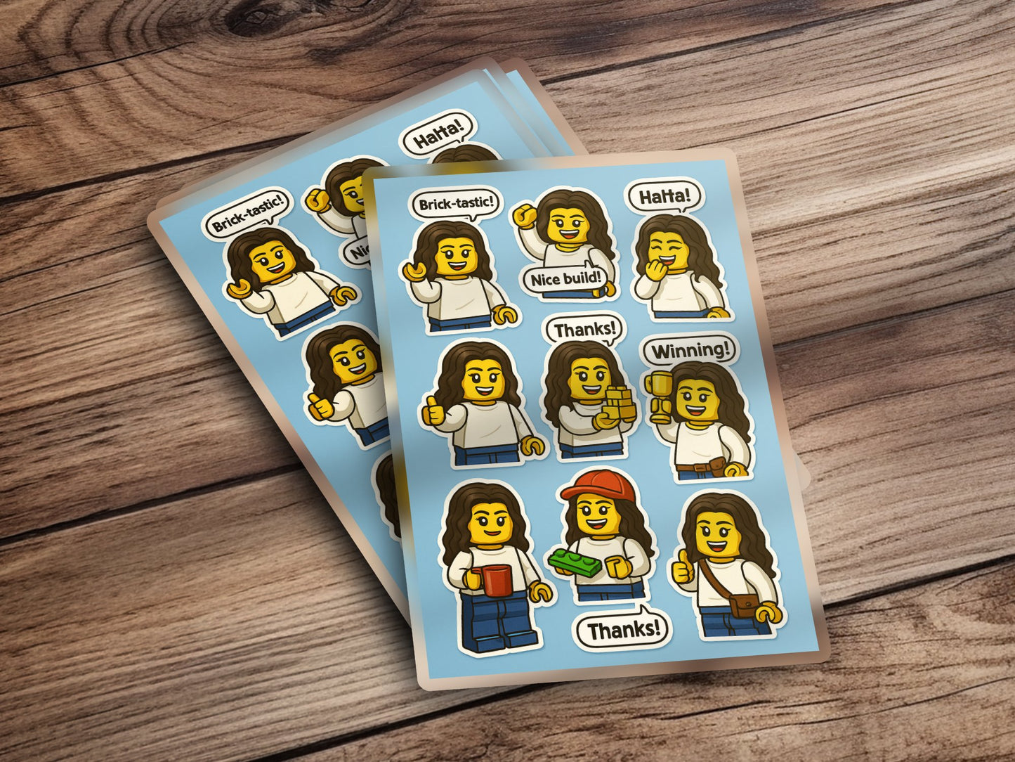 LEGO-Inspired Sticker Sheets for Kids, Fun Cartoon Character Decals, Party Favors, School Supplies, Creative Play Essentials