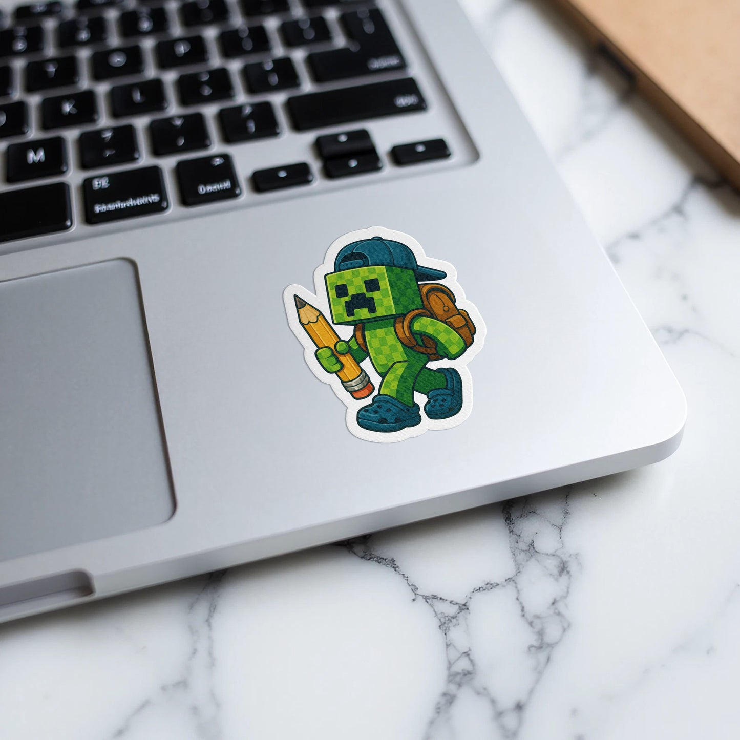 Cartoon Character with Pencil Sticker product