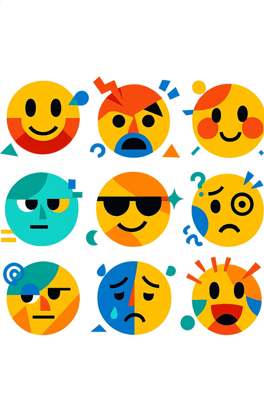 Colorful Emoji Stickers for Kids, Cute Cartoon Vinyl Decal Set, Waterproof Emoticon Labels