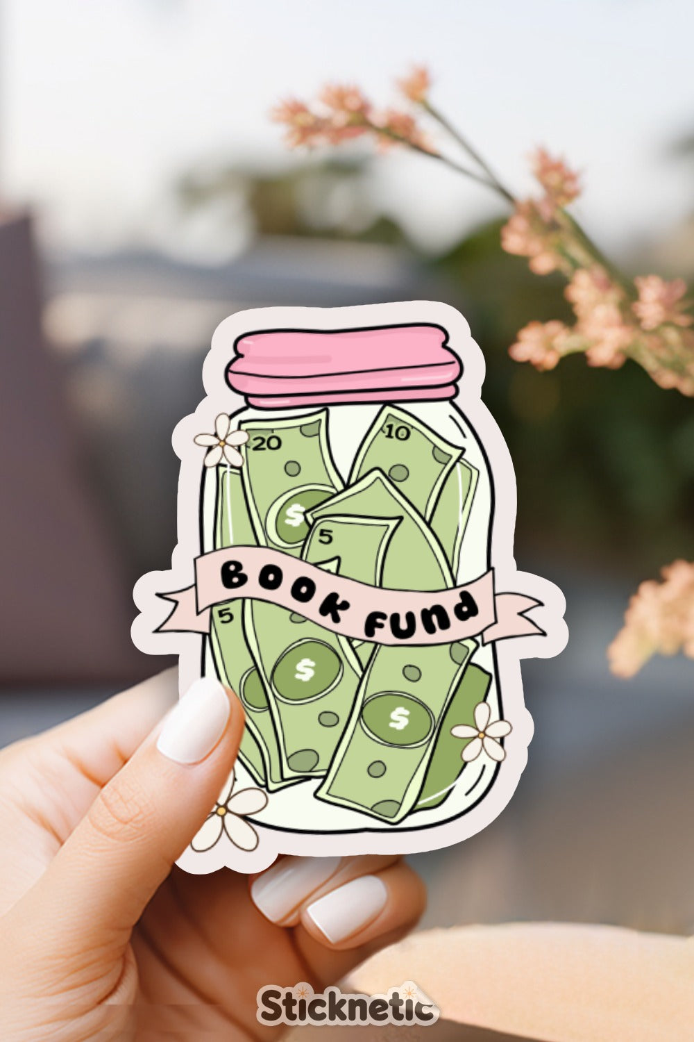 Savings Jar Design Sticker Perfect for Budgeting product type