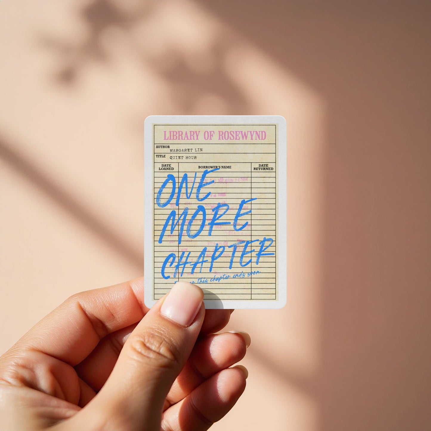 One More Chapter Library Design Sticker product type