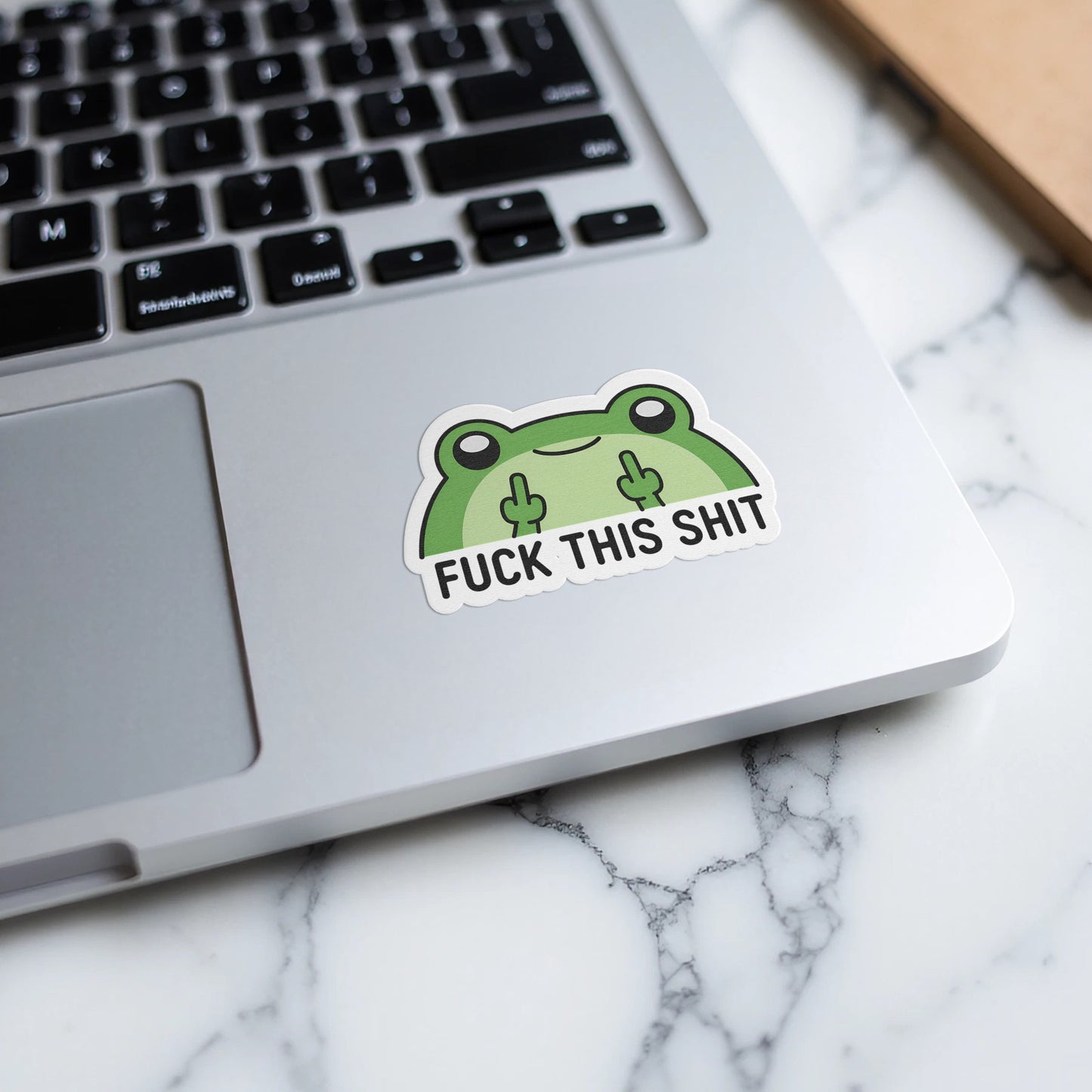 Fuck This Shit Frog Sticker Funny Laptop Accessory product
