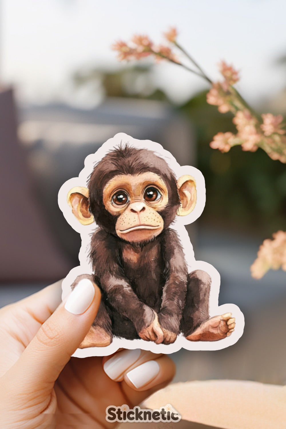 Adorable Baby Monkey Sticker for Cute Decoration Use product type