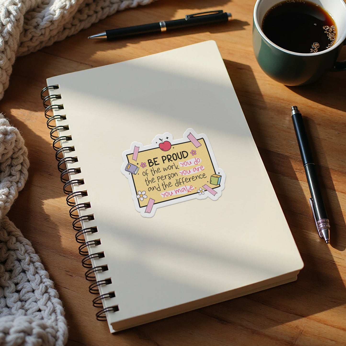 Inspirational Motivational Sticker for Notebooks Product Type