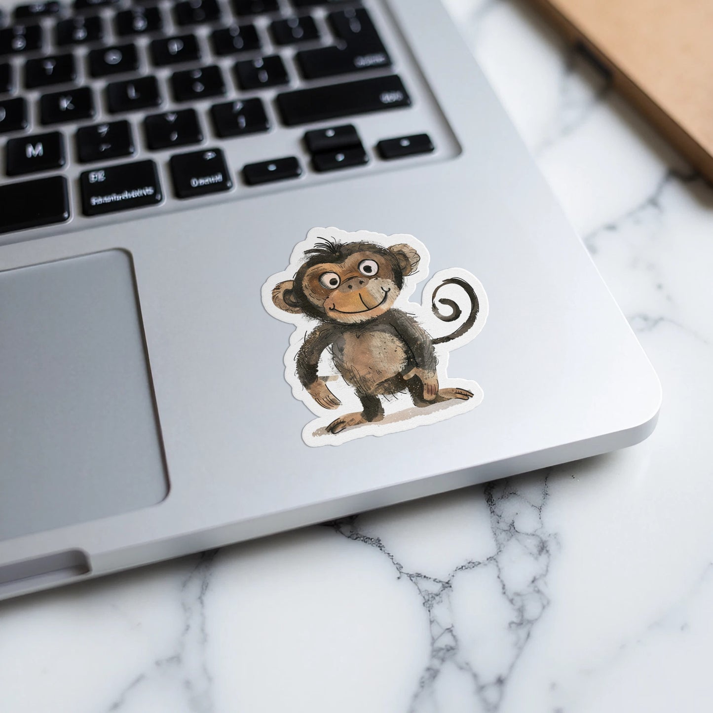 Cute Monkey Sticker for Decorating Laptop product
