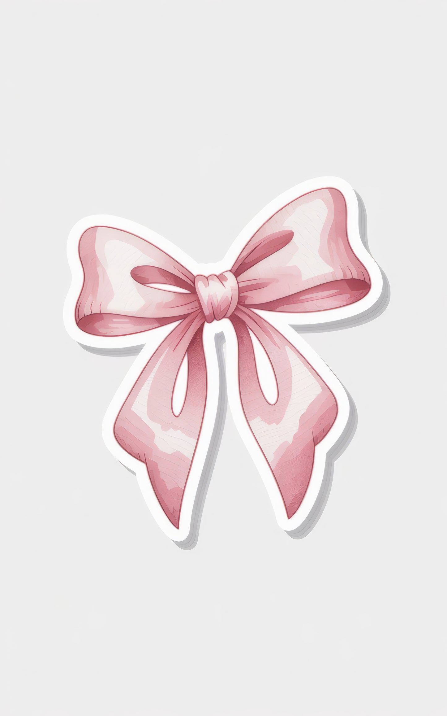 Pink Bow Sticker, Cute Girly Decal, Waterproof Vinyl Sticker for Laptops and Journals