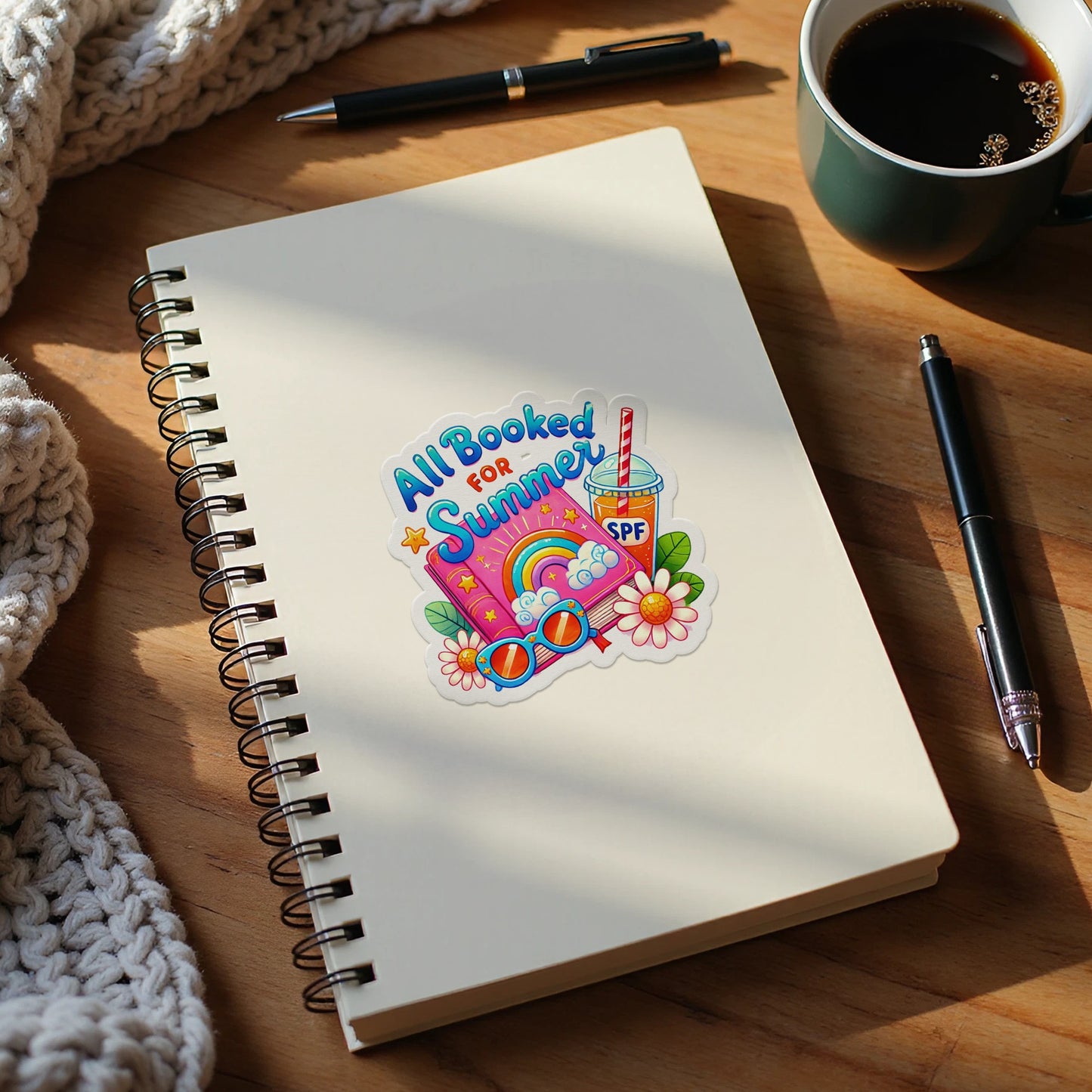 All Booked for Summer SPF Sticker colorful decorative product