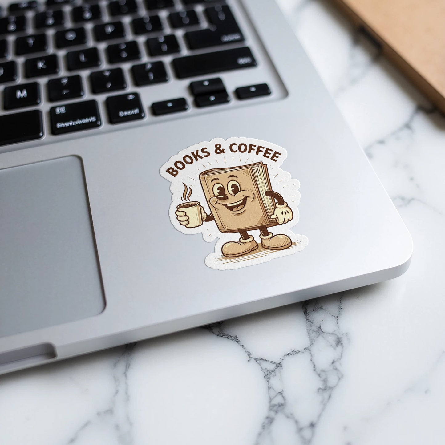 Books and Coffee Laptop Sticker Cute Cartoon Sticker product type