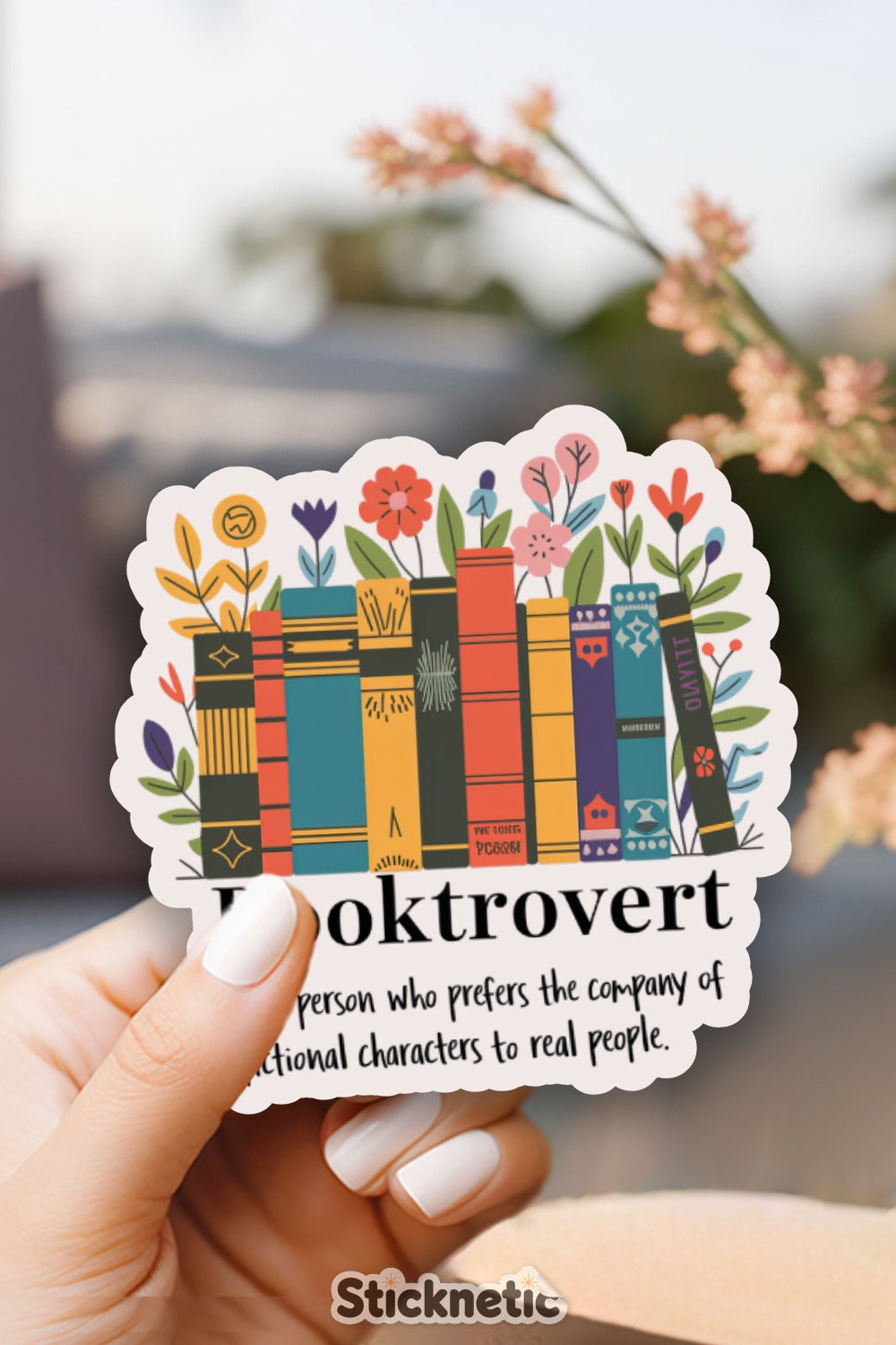 Colorful Shelves Booktrovert Sticker product