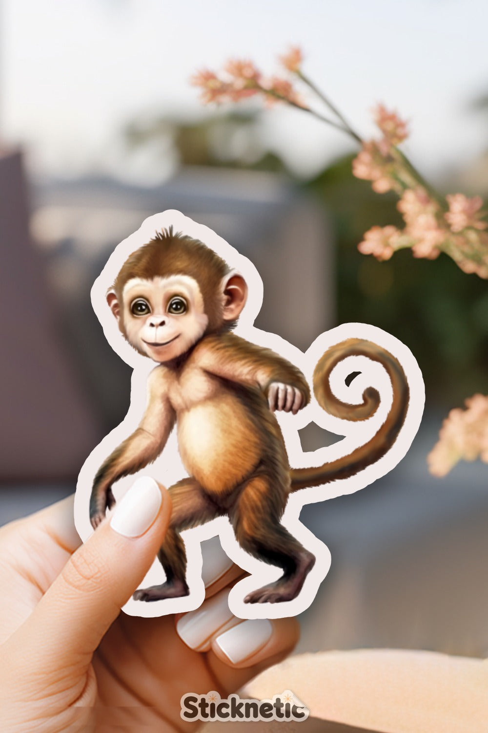 Cute Baby Monkey Sticker for Fun Designs product type