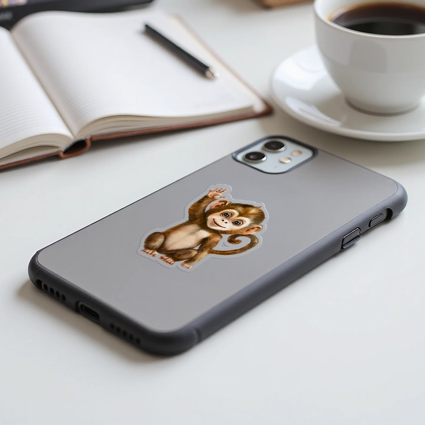 Cute Monkey Illustration Phone Case product