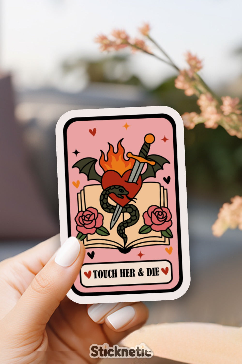 Touch Her and Die Aesthetic Sticker product