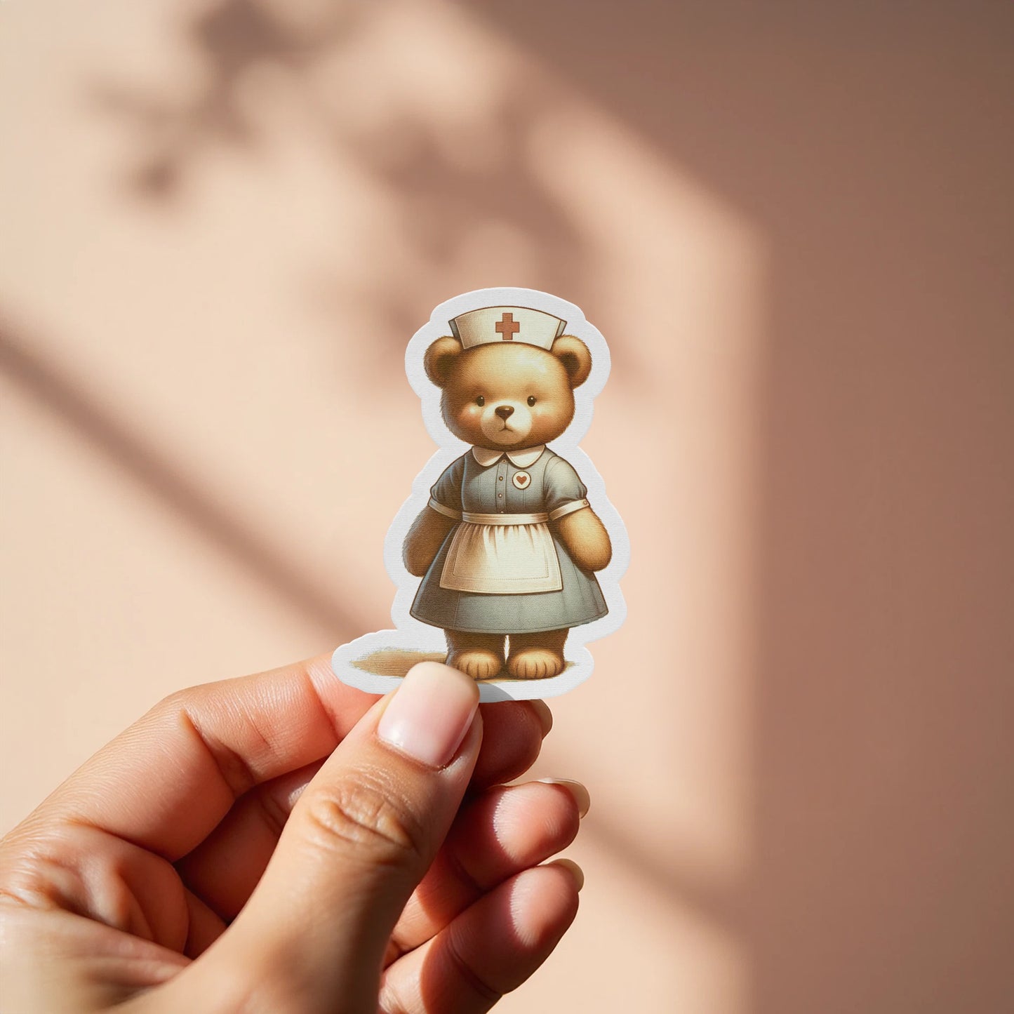 Adorable Nurse Bear Sticker for Lovers of Cute Product