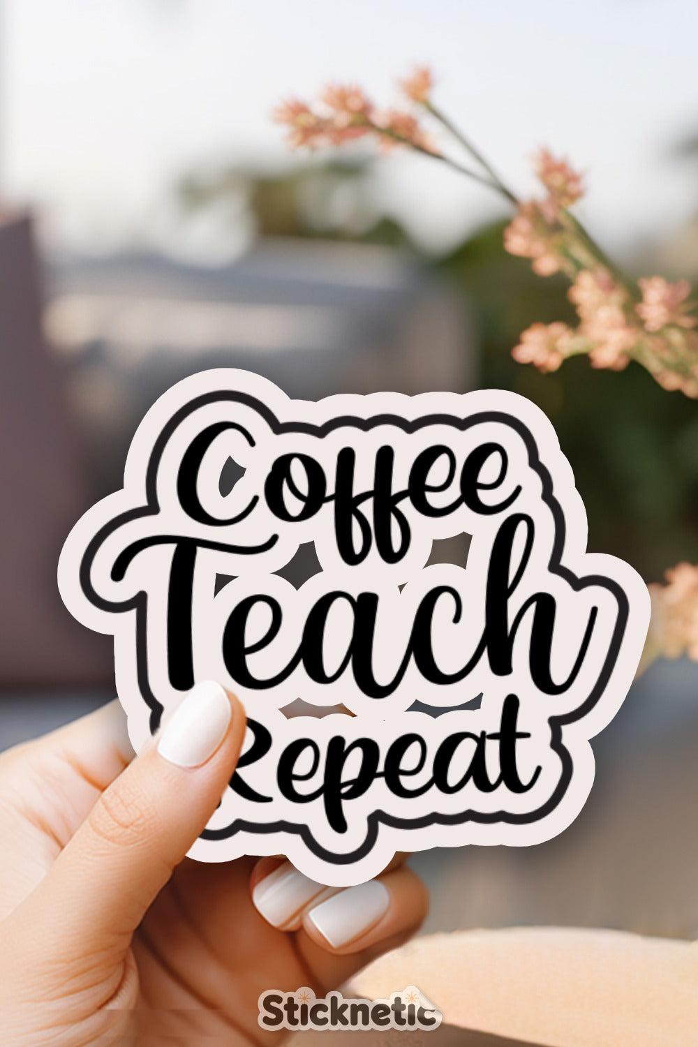 Coffee Teach Repeat Sticker product