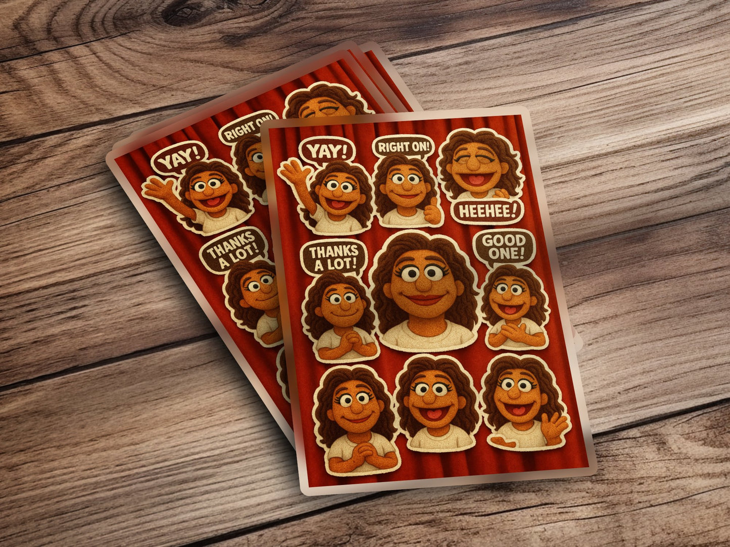 Animated Character Stickers, Kids Party Favors, Fun Cartoon Expression Labels, Bulk Pack