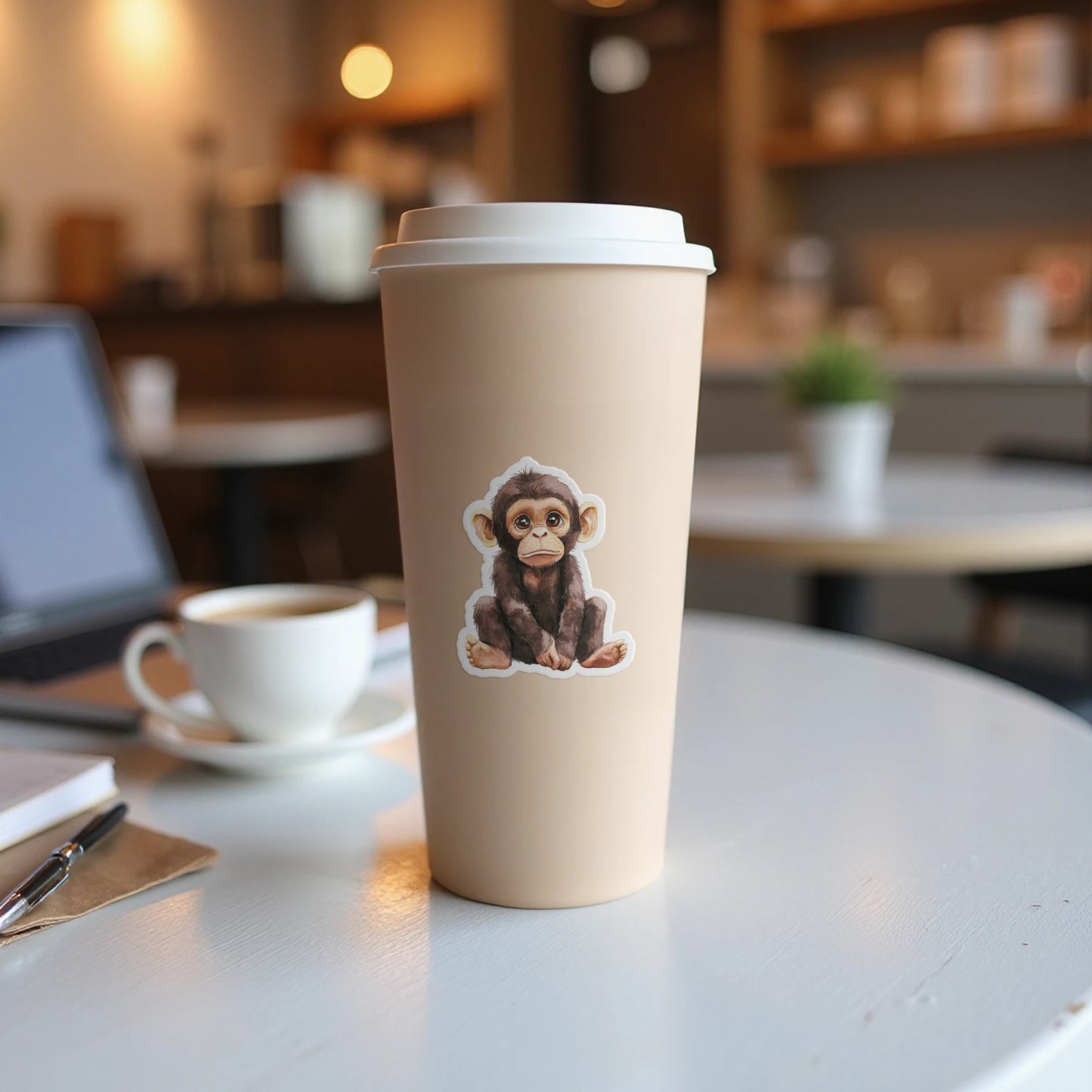 Adorable Monkey Design Coffee Tumbler product
