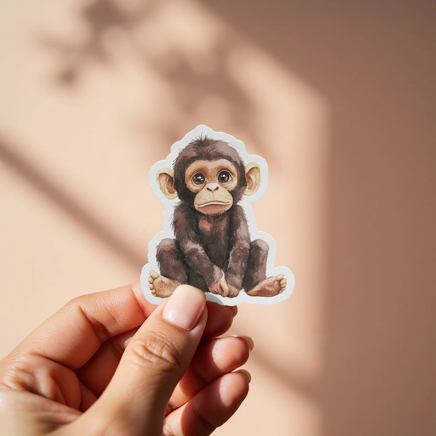 Cute Baby Monkey Design for Sticker Product