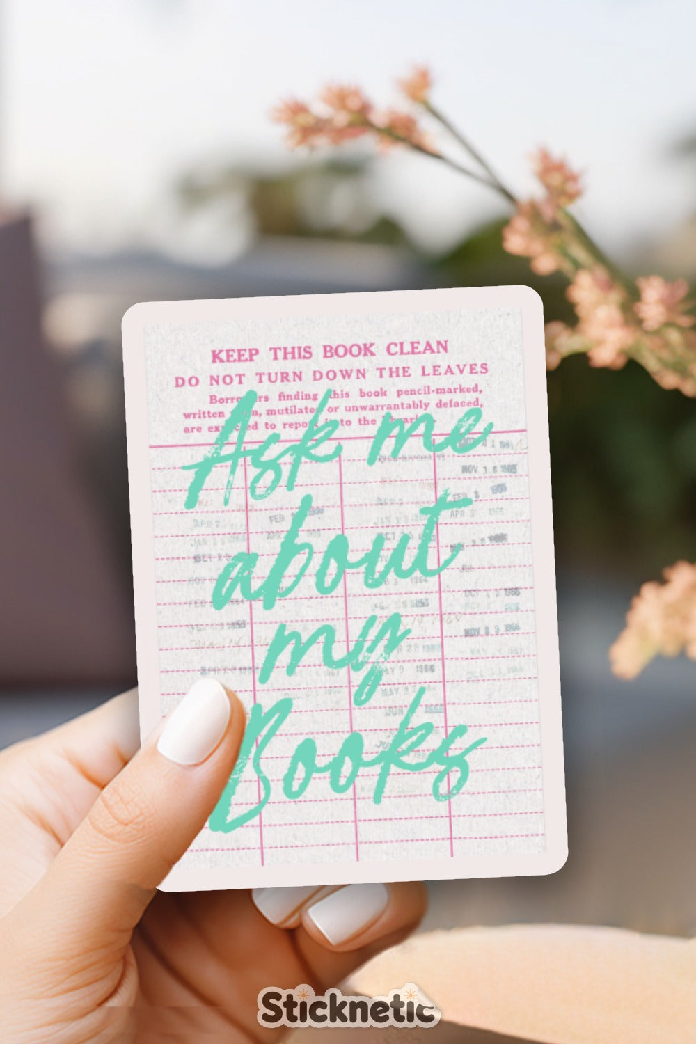 Ask Me About My Books Library Card Sticker product