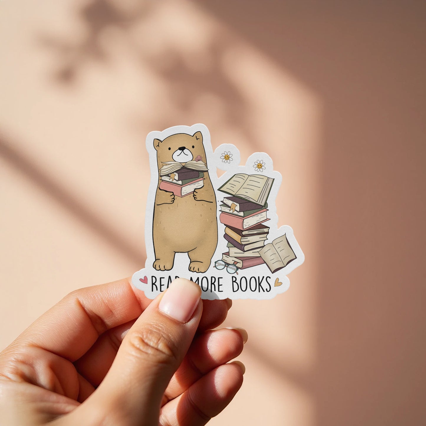 Cute Bear Read More Books Sticker product
