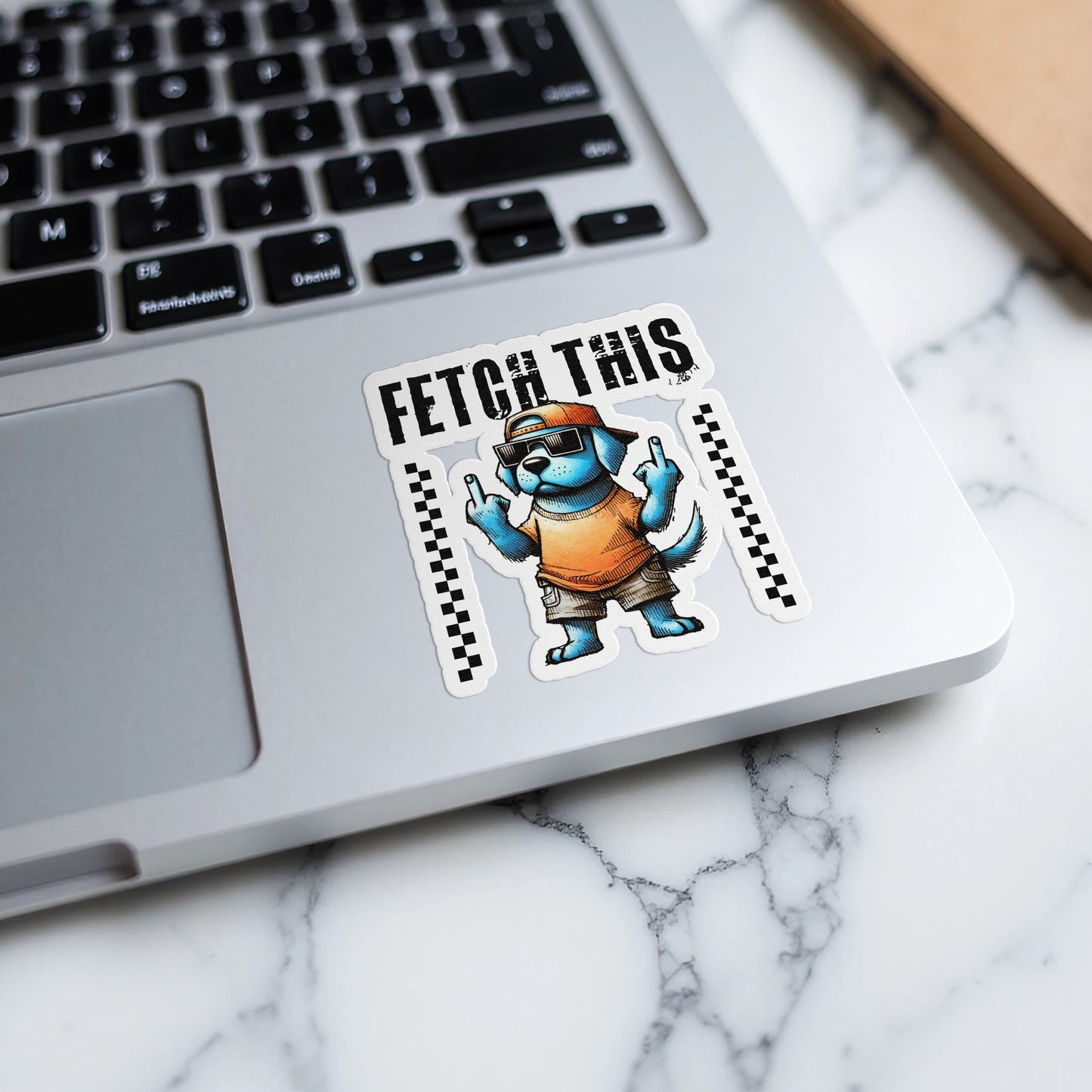 Fetch This Blue Monster Laptop Sticker product