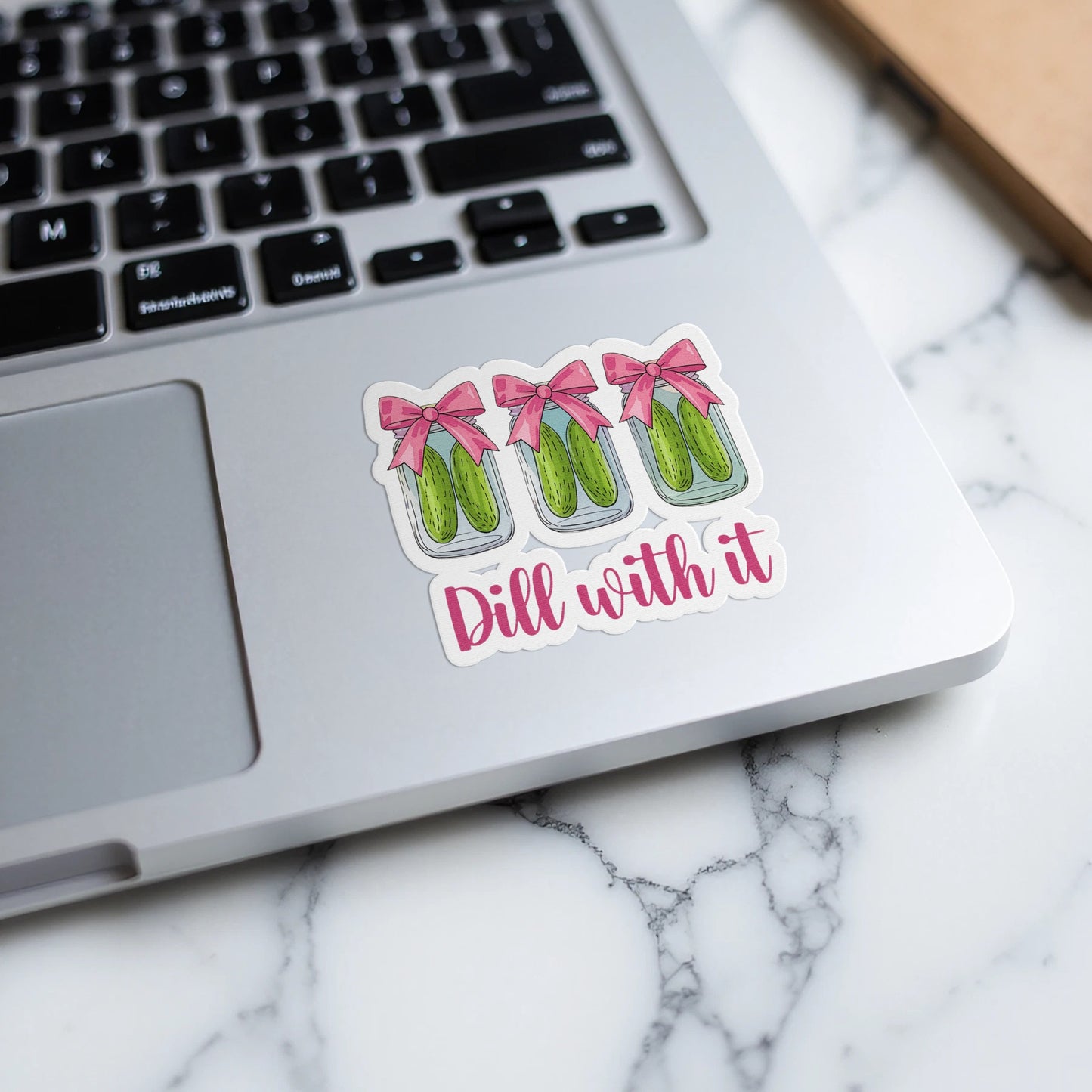 Dill With It Cute Pickle Theme Sticker product