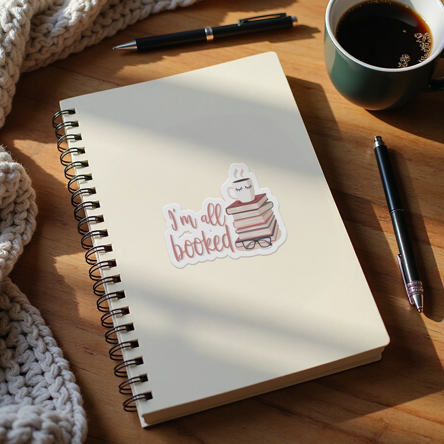 I'm All Booked Sticker for Your Favorite Notebook product