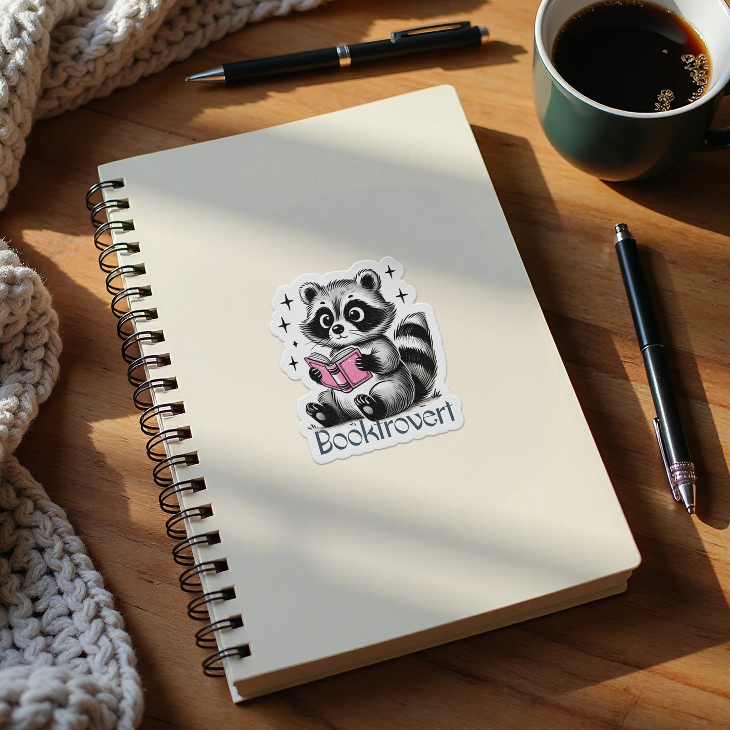 Bookrovert Raccoon Design Spiral Notebook product