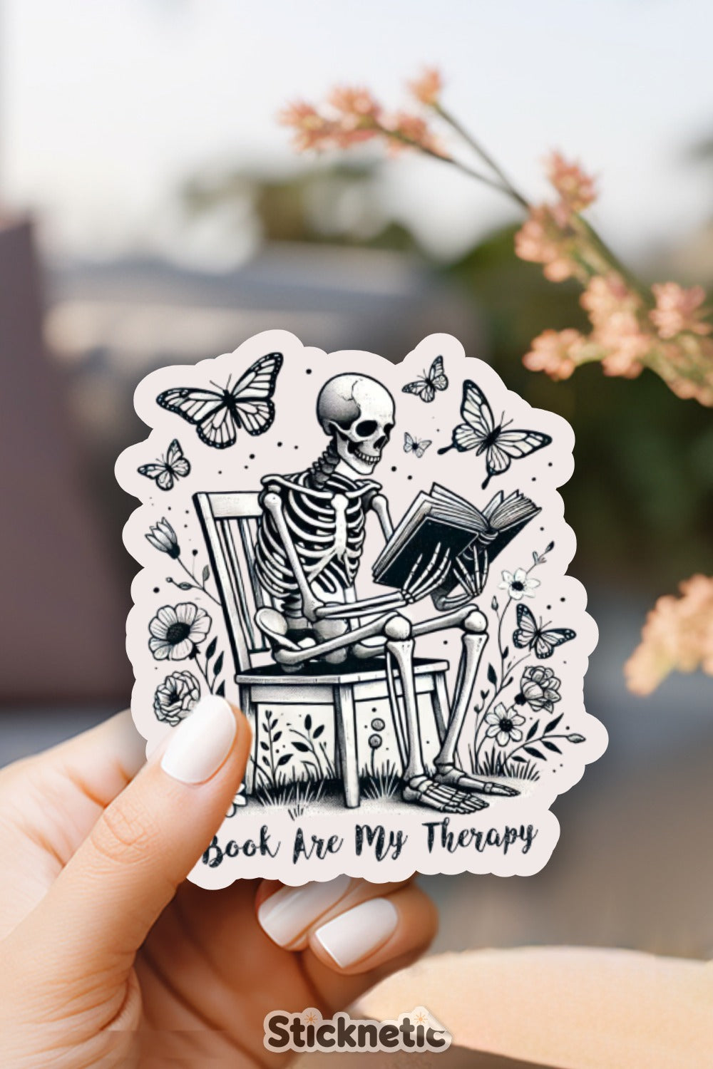 Skeleton Reading Sticker Perfect Therapy Product