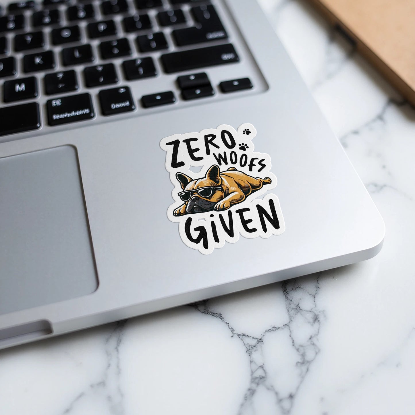 Zero Woofs Given Dog Laptop Sticker product