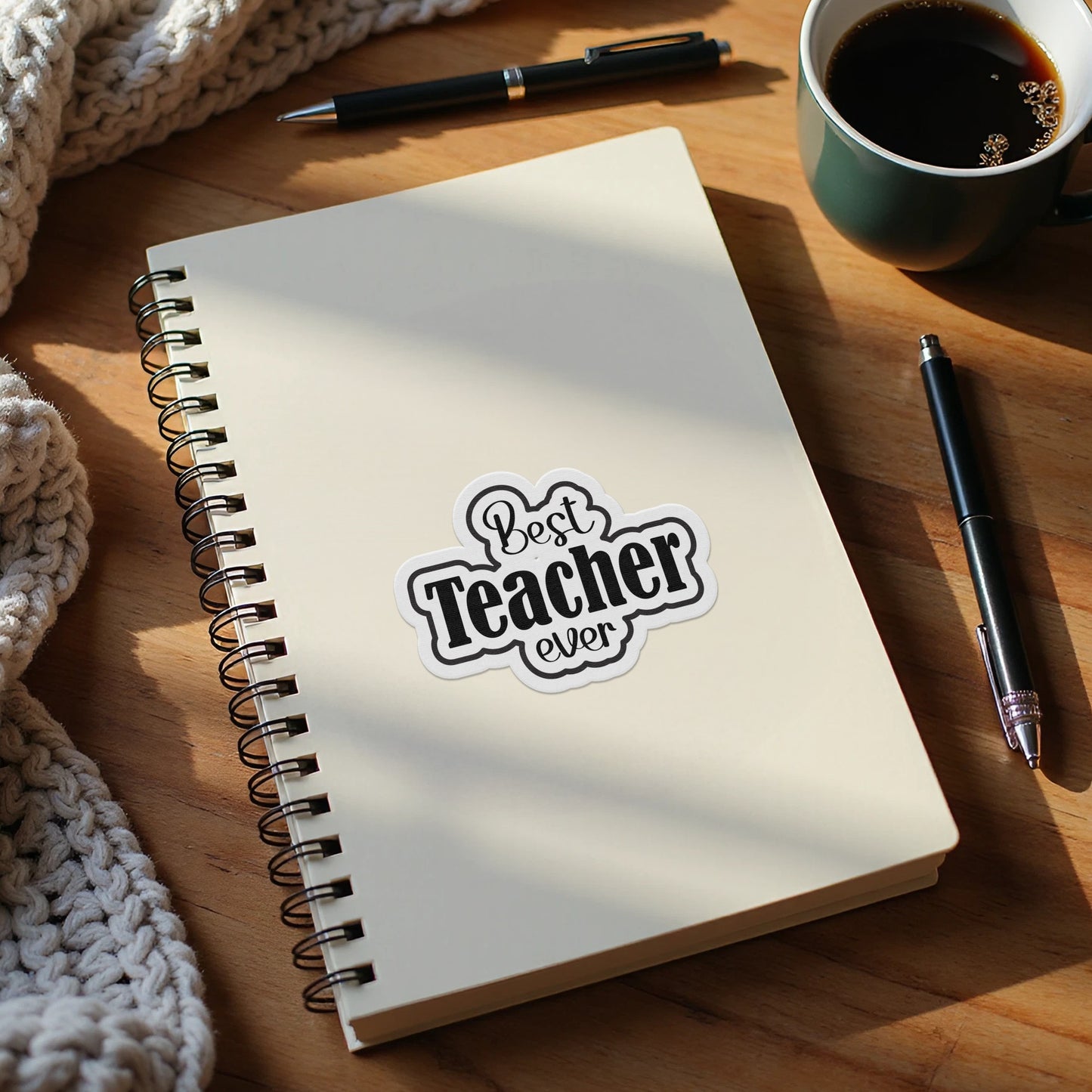 Best Teacher Ever Sticker on Customizable Product