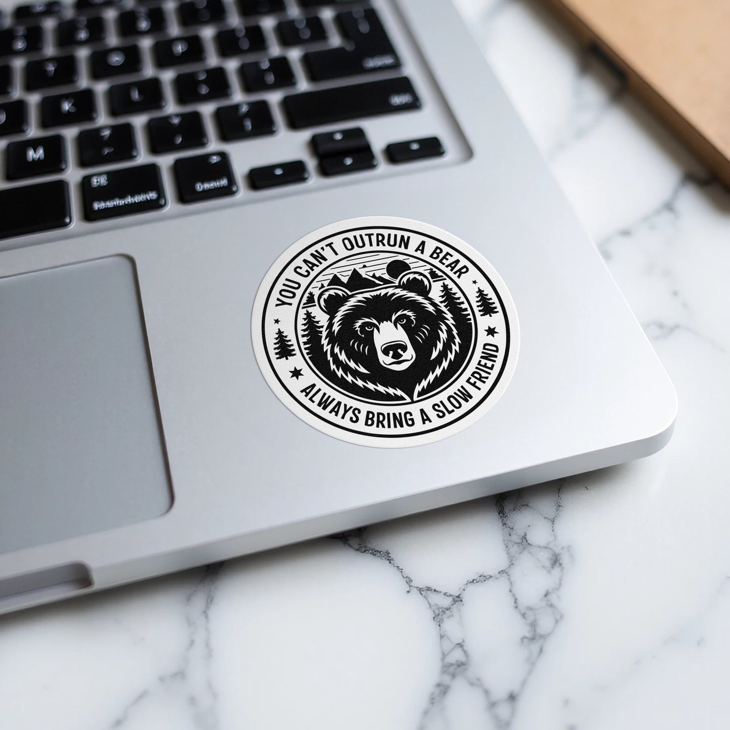 You Can't Outrun a Bear Always Bring Slow Friend sticker product