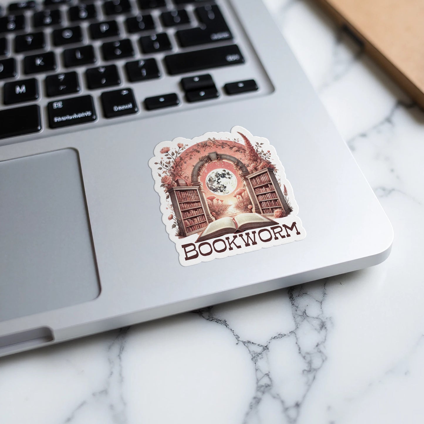 Bookworm Sticker for Laptop or Desktop Sticker product type