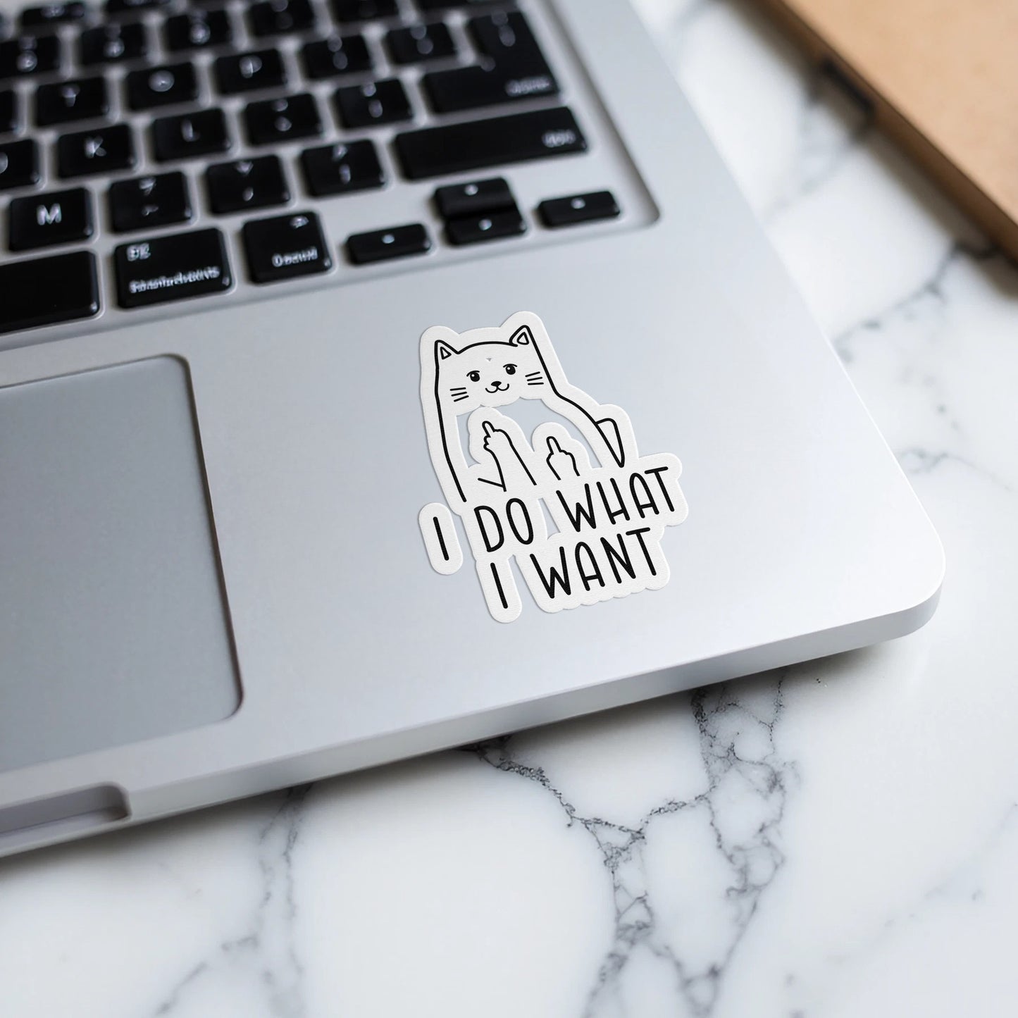 I Do What I Want Cat Sticker Funny Laptop product