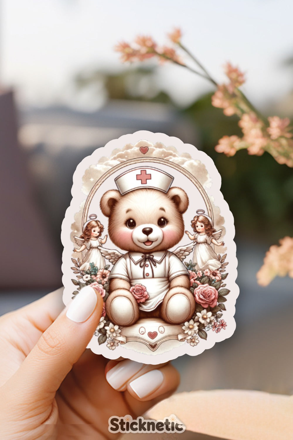 Cute Nurse Bear Sticker for Adorable Scrapbooking product