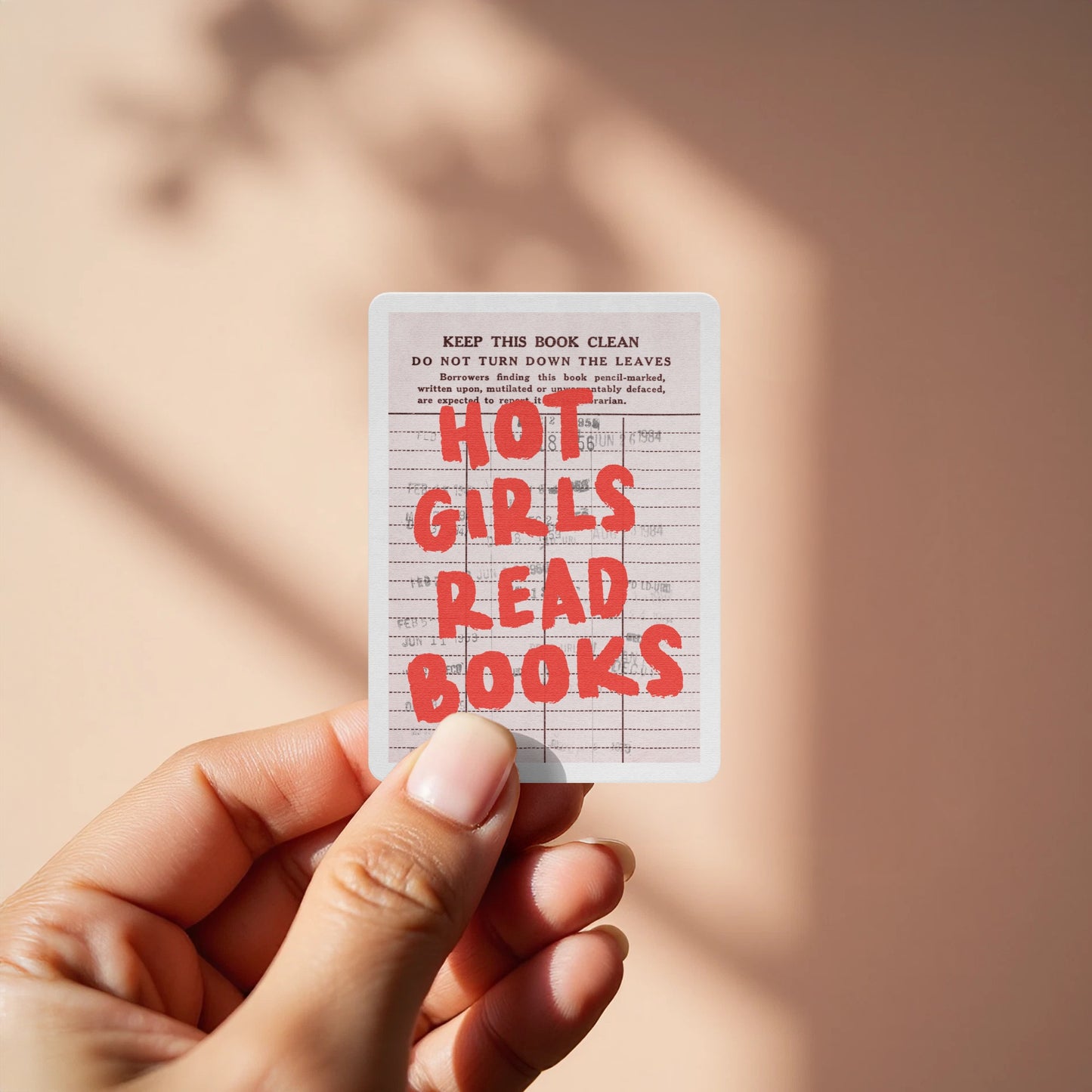 Hot Girls Read Books Library Card Sticker product