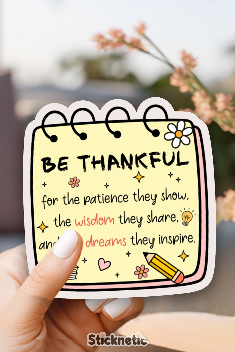 Inspirational Saying Sticker Notebook Product