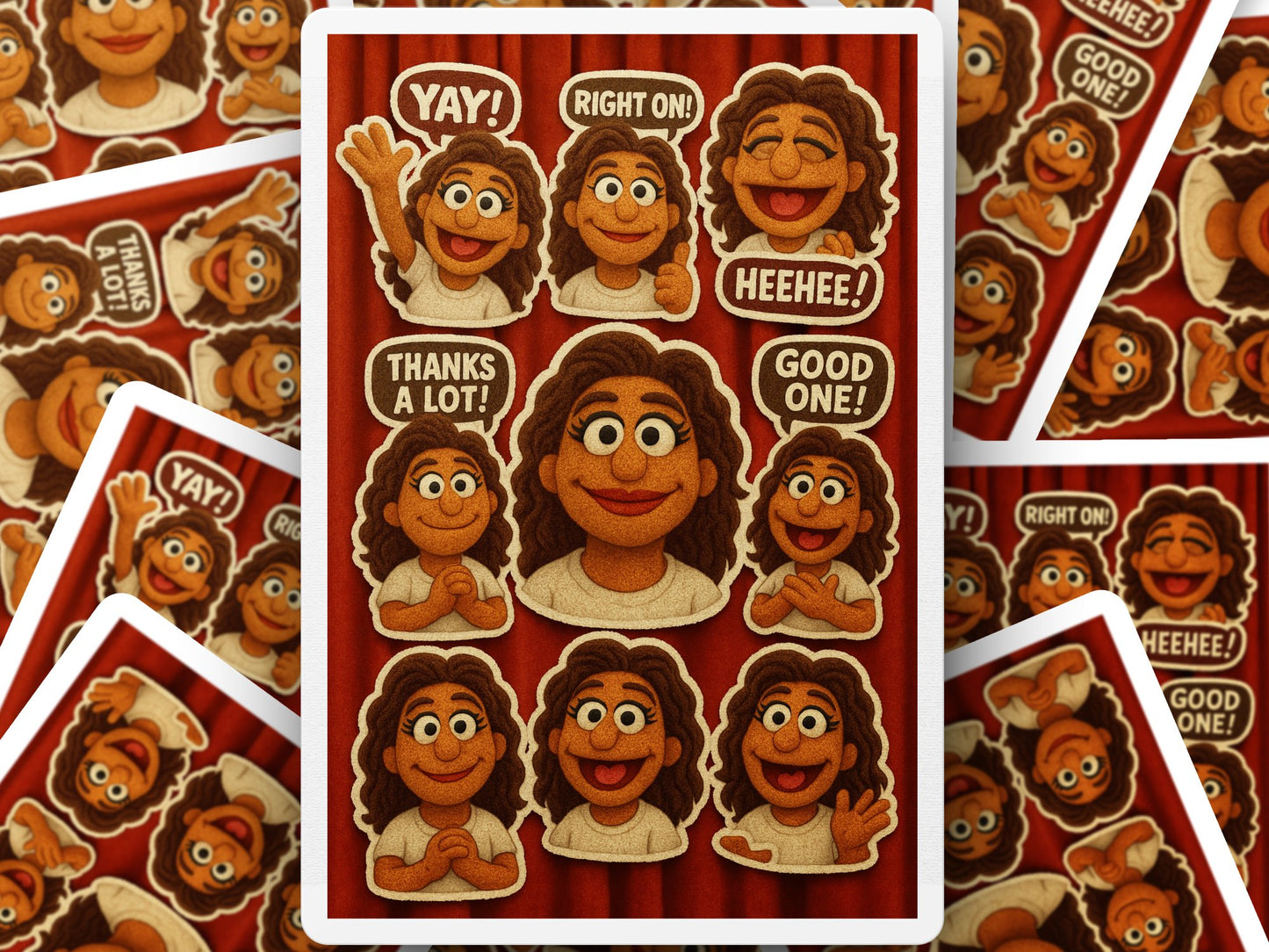 Retro Cartoon Character Stickers, Vintage Animated Show Decals, Fun Nostalgic Graphics Pack