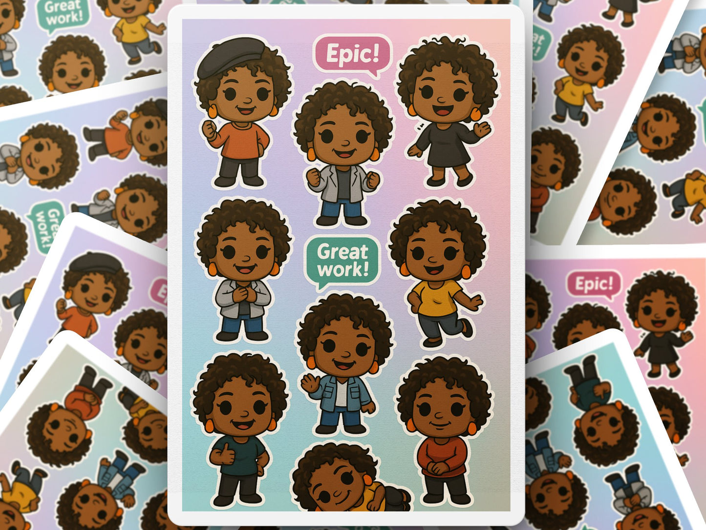 Diverse Children Stickers, Positive Affirmation, Multicultural Kids, School Reward, Bulk Pack, Teacher Supplies, Classroom Essentials