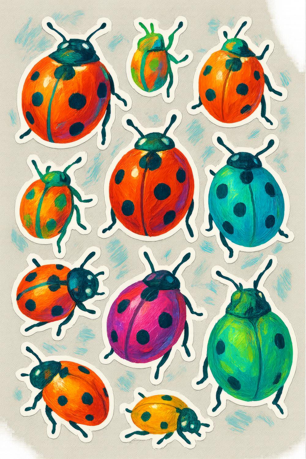 Ladybug Digital Stickers Free