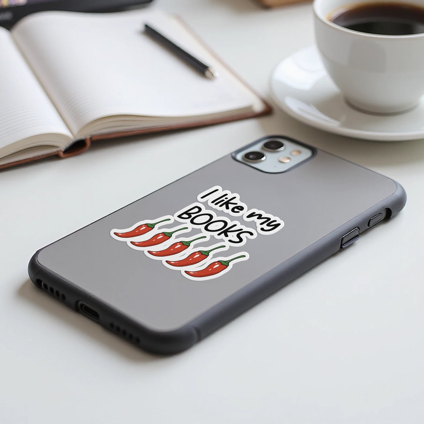 I Like My Books Spicy Printed Phone Case product