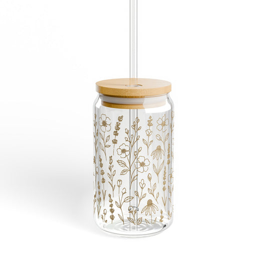 Floral Pattern Glass Jar Pendant Light, Modern Kitchen Island Lighting, Hanging Ceiling Fixture, Decorative Flower Design