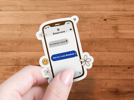 Cute Text Message Design Sticker Product