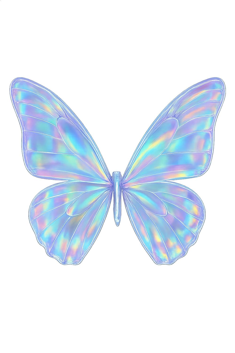 Holographic Butterfly Sticker, Iridescent Vinyl Decal, Laptop and Phone Decoration, Waterproof and Durable, Trendy Aesthetic Accessory for