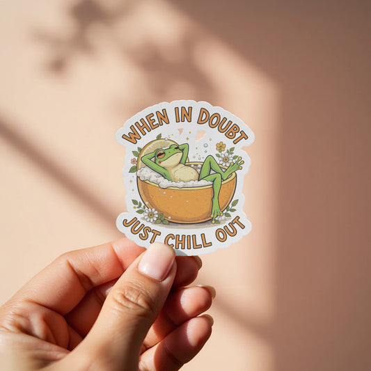 When In Doubt Just Chill Out Sticker product type