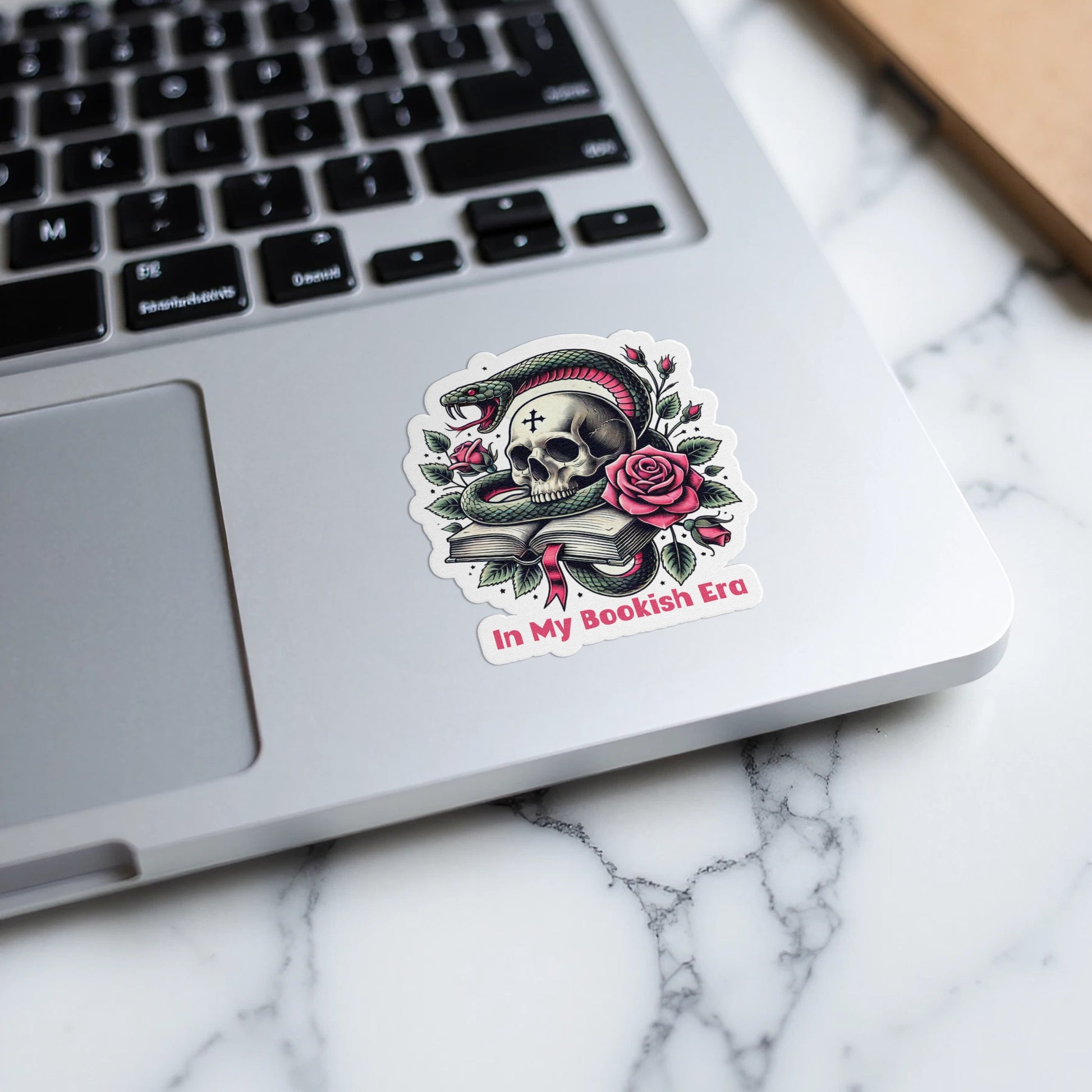 In My Bookish Era Skull and Rose Sticker product type