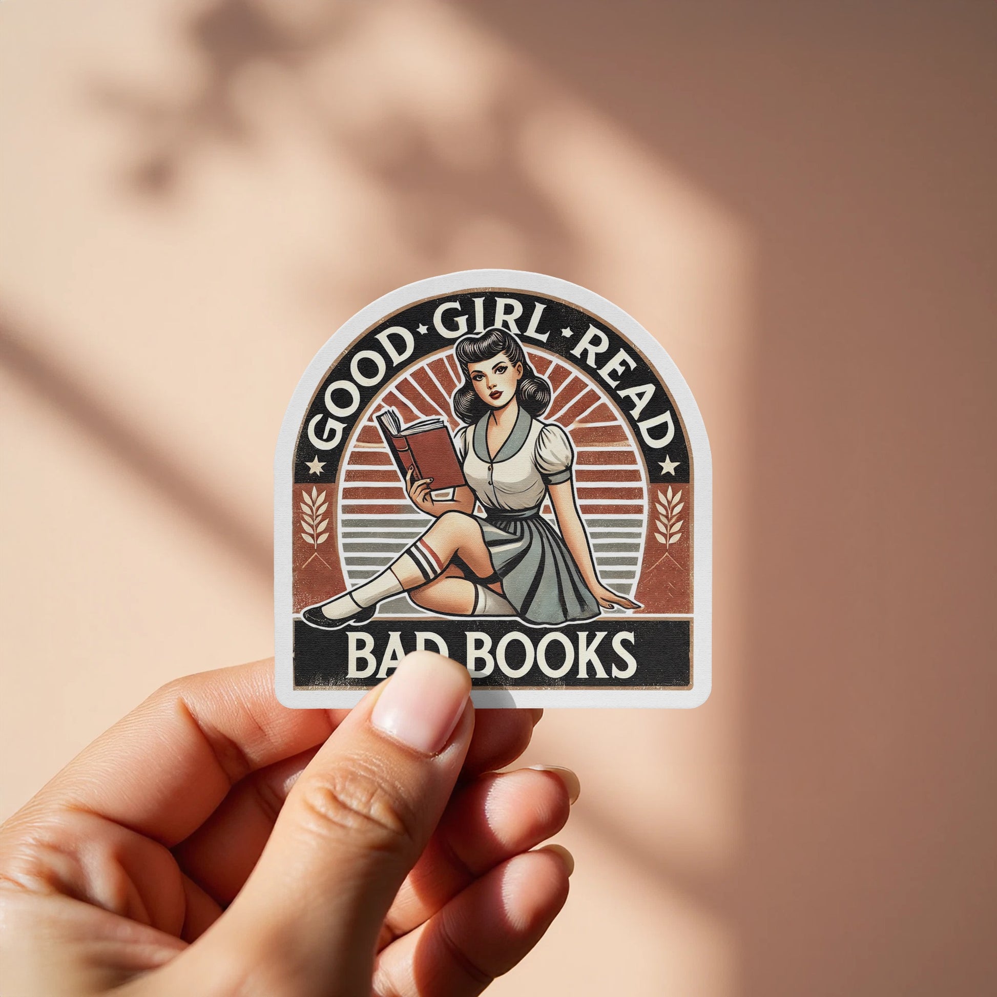 Good Girl Read Bad Books Custom Illustrated Sticker product